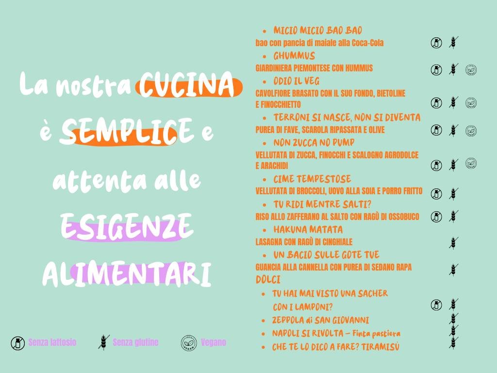Menu senza glutine torino delivery vegano vegetariano