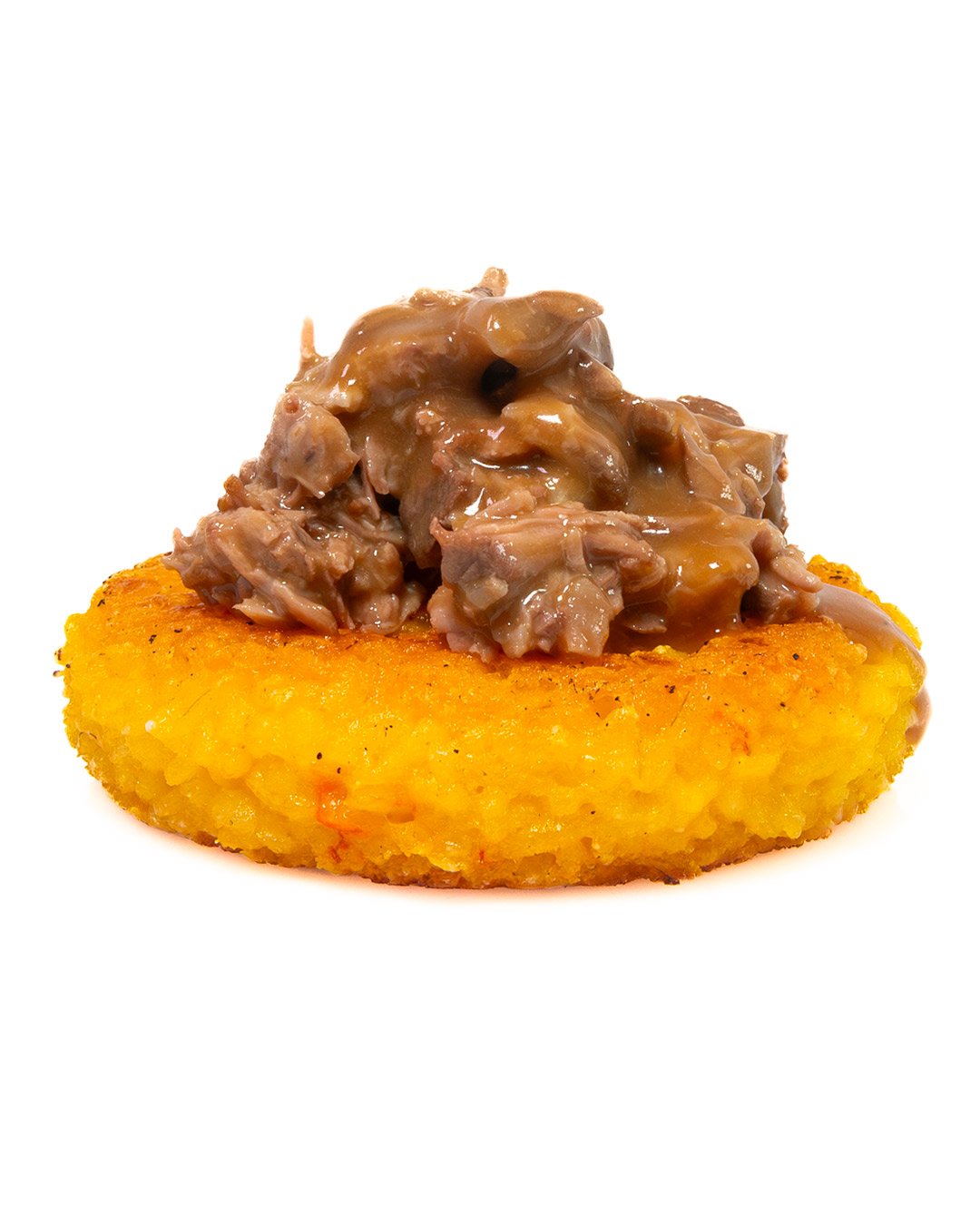 Riso allo zafferano al salto con ragu di ossobuco delivery torino senza glutine