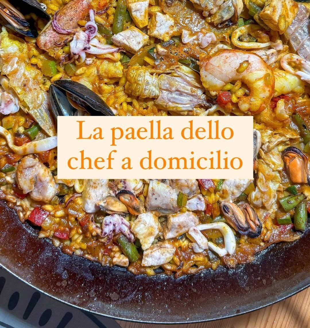 La paella di pesce dello chef a domicilio Bona a Tavola - Posto a tavola